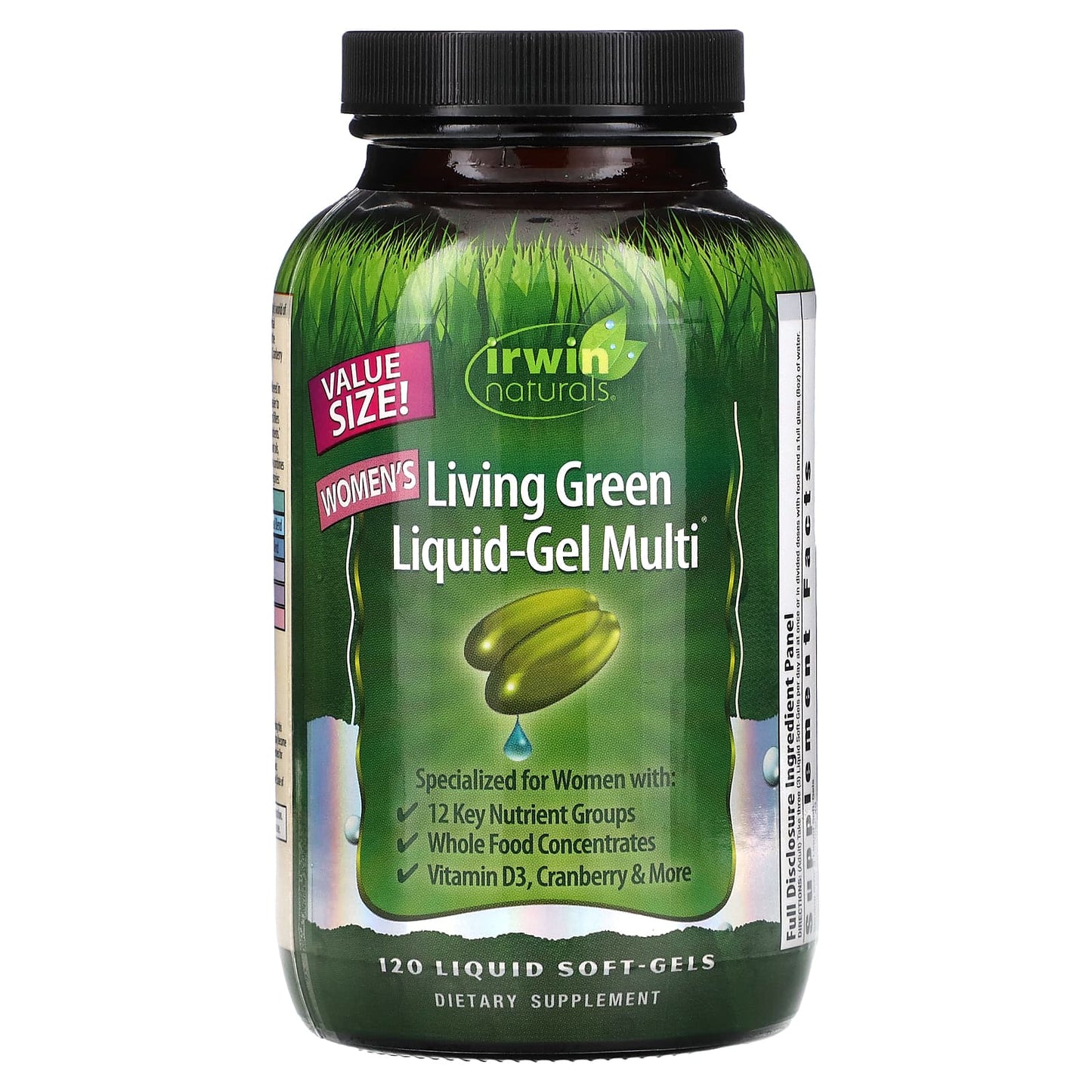Irwin Naturals Women's Living Green Liquid-Gel Multi Supplement | 120 Soft-Gels - Image 1