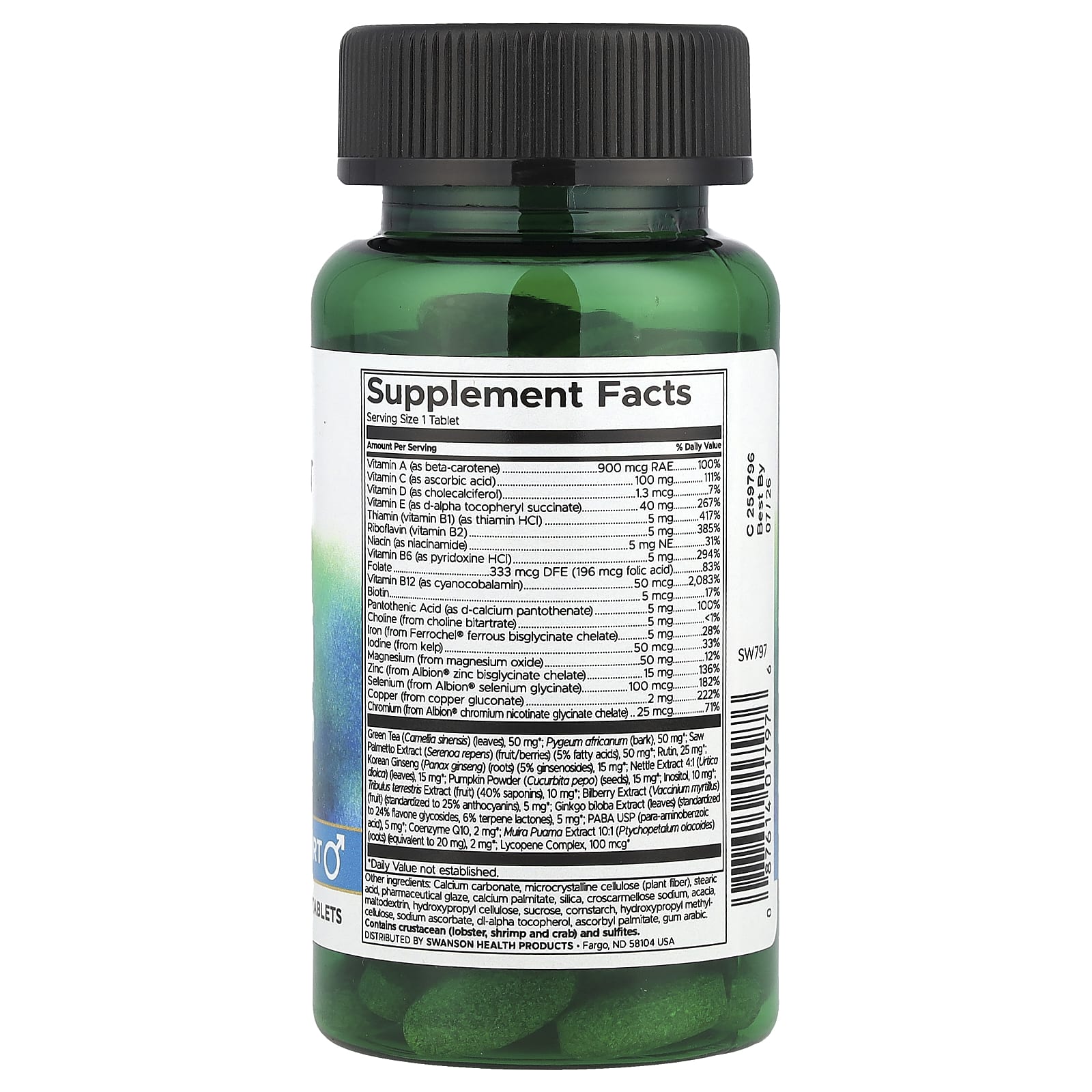 Swanson, Men's Multi With Iron, 90 Tablets - Image 2