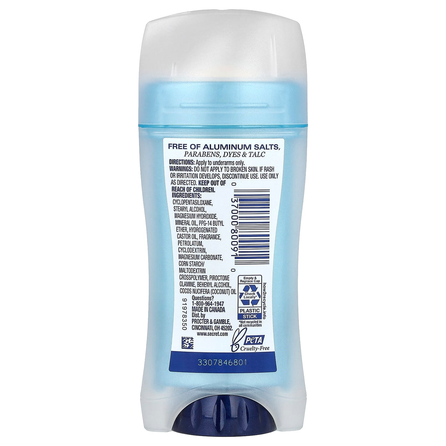 Secret, Aluminum Free Deodorant, Real Coconut,  2.4 oz (68 g) - Image 2