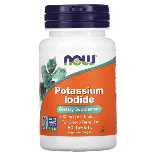 NOW Foods, Potassium Iodide, 30 mg, 60 Tablets - Image 1