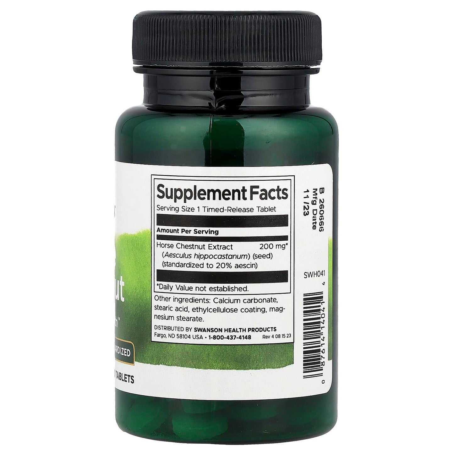 Swanson, Horse Chestnut, 200 mg, 120 Tablets - Image 2