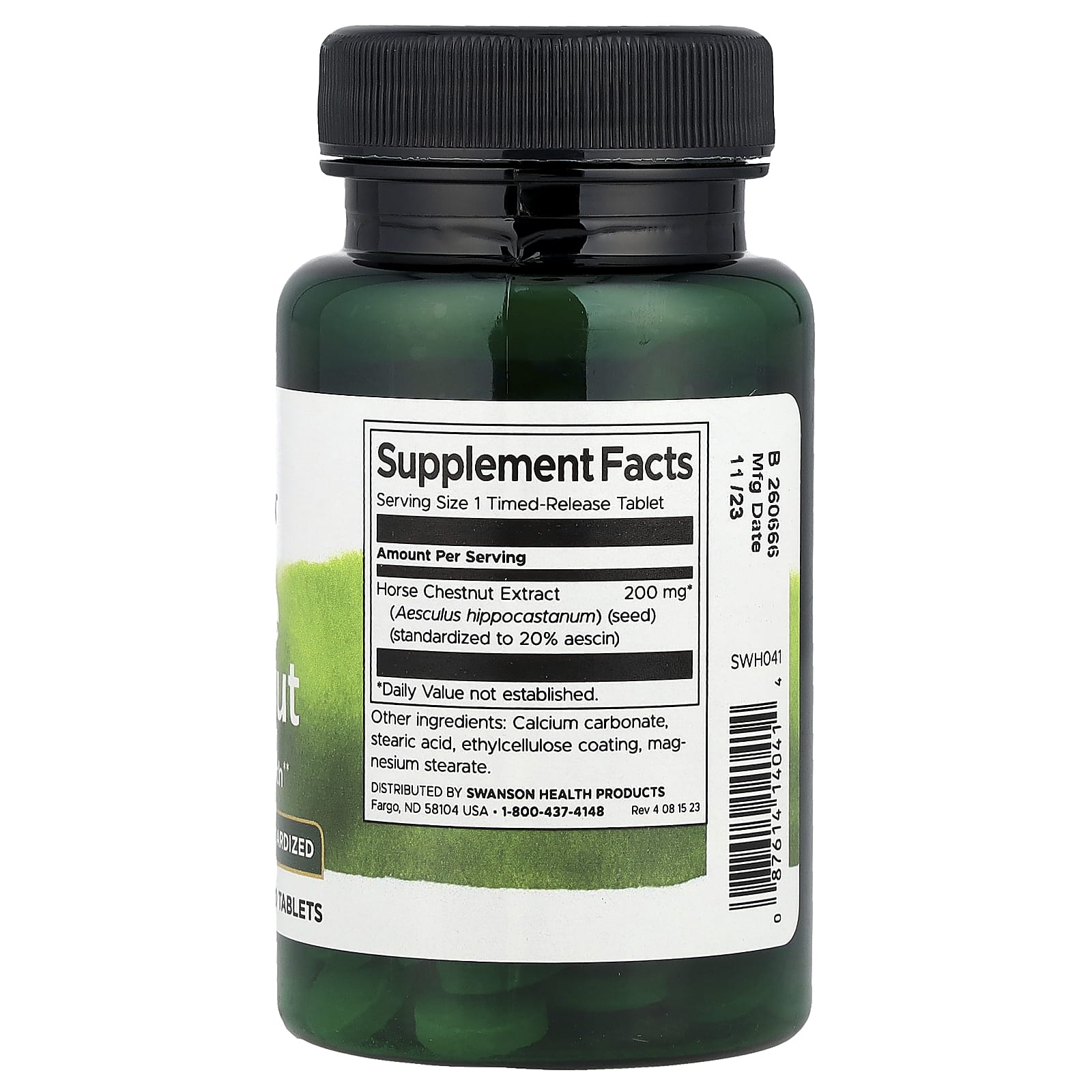 Swanson, Horse Chestnut, 200 mg, 120 Tablets - Image 2