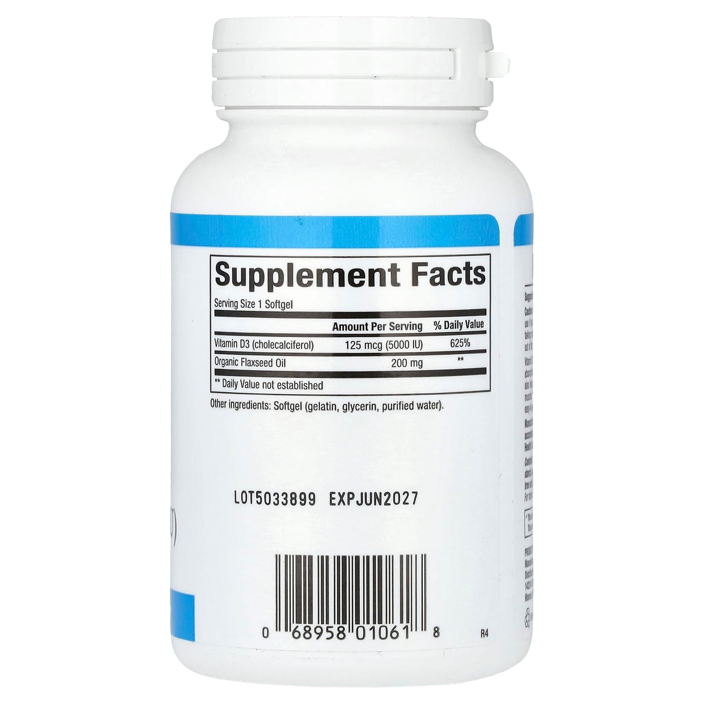 Natural Factors, Vitamin D3, 125 mcg (5,000 IU), 240 Softgels - Image 2