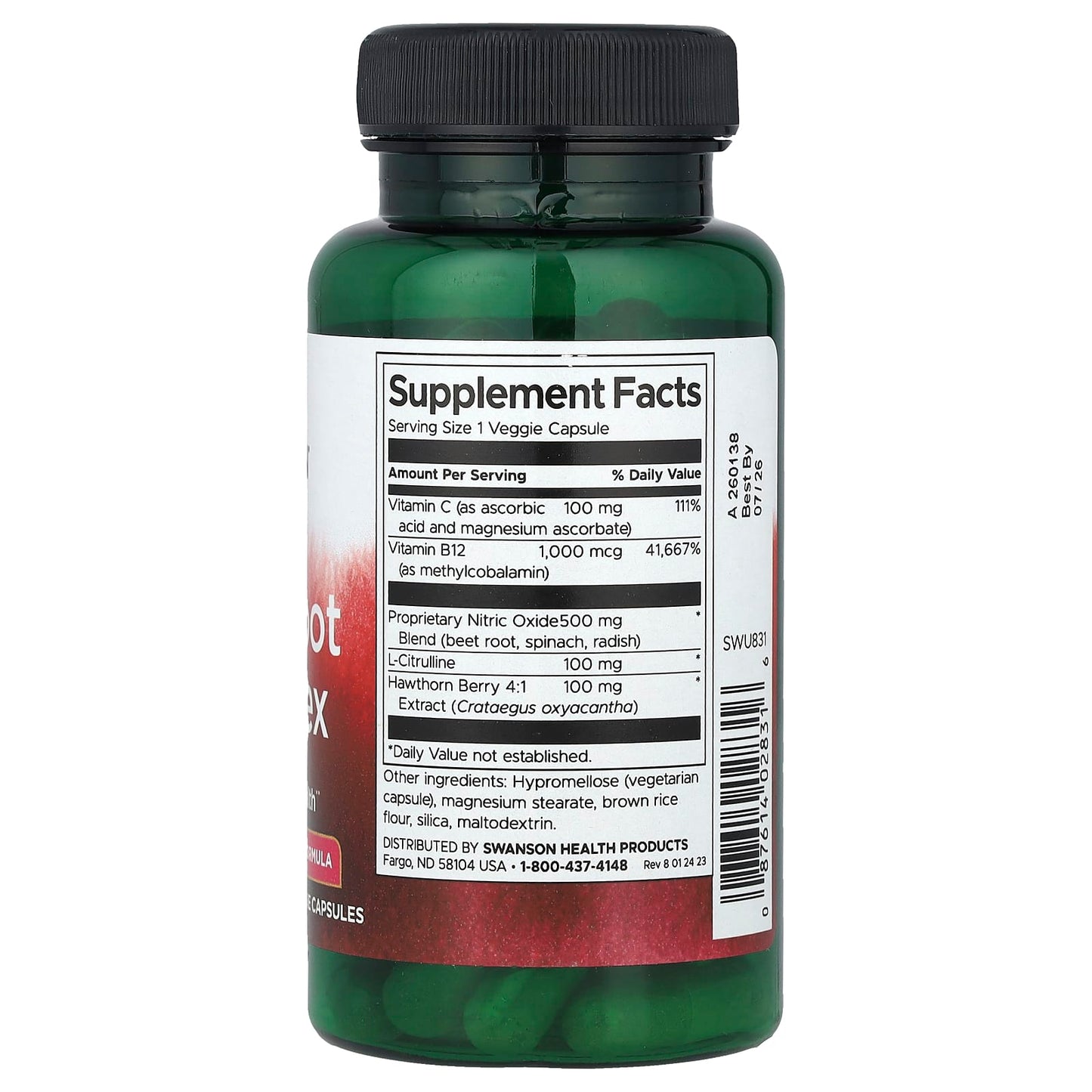 Swanson, Beet Root Complex, 60 Veggie Capsules - Image 2