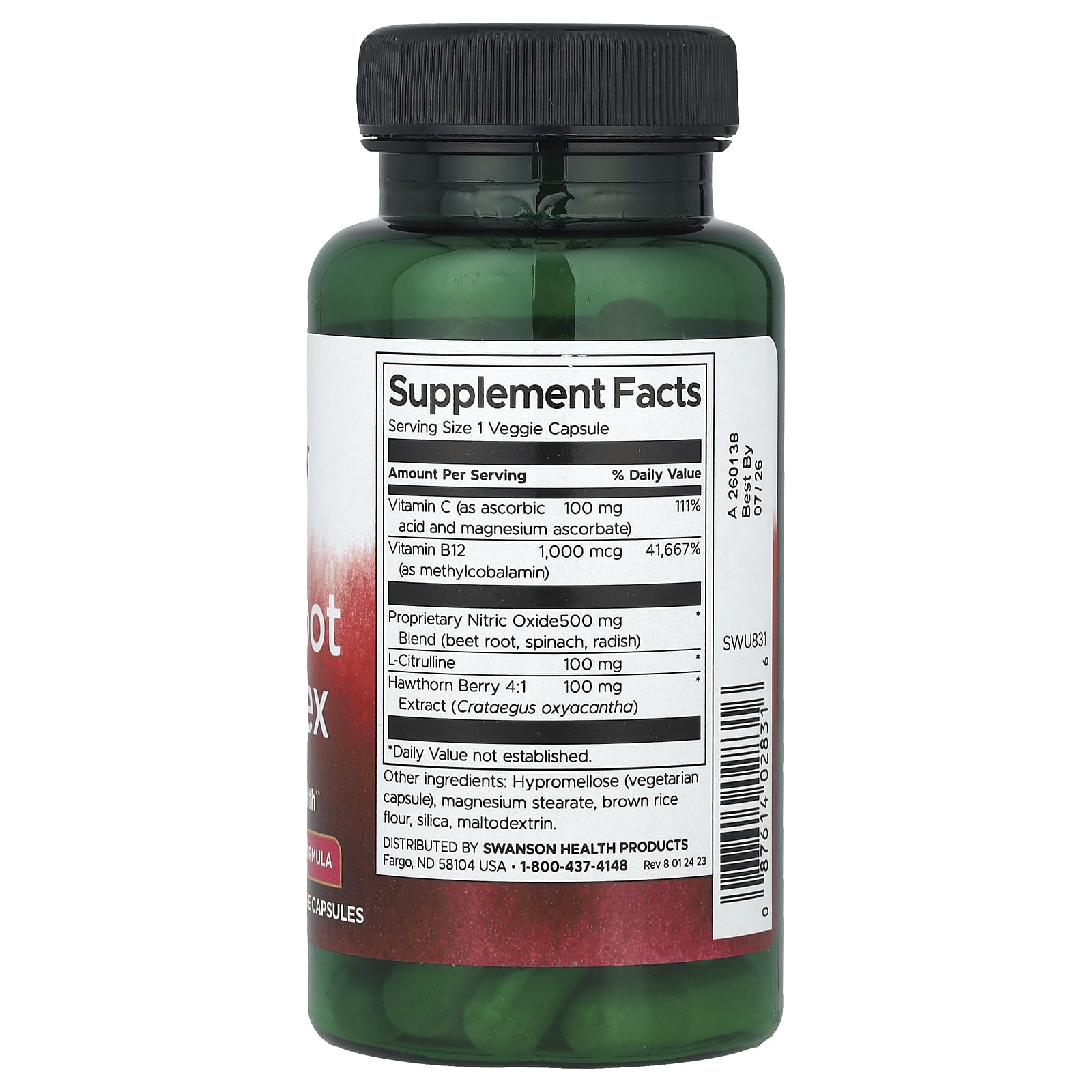 Swanson, Beet Root Complex, 60 Veggie Capsules - Image 2
