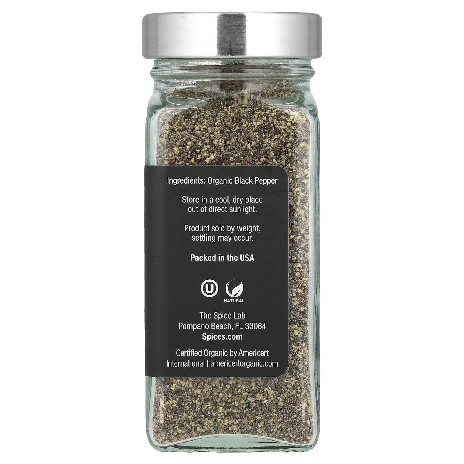 The Spice Lab, Organic Ground Black Pepper, 2.2 oz (62 g) - Image 2