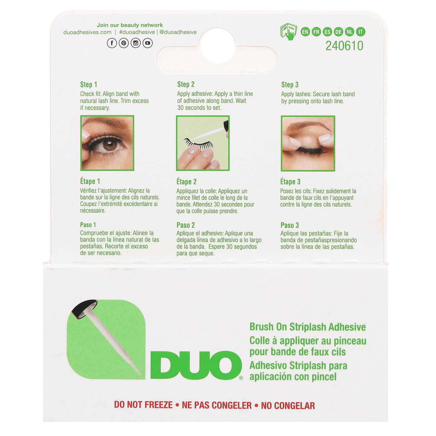 DUO Brush-On Striplash Adhesive Clear 0.18 oz - Image 2
