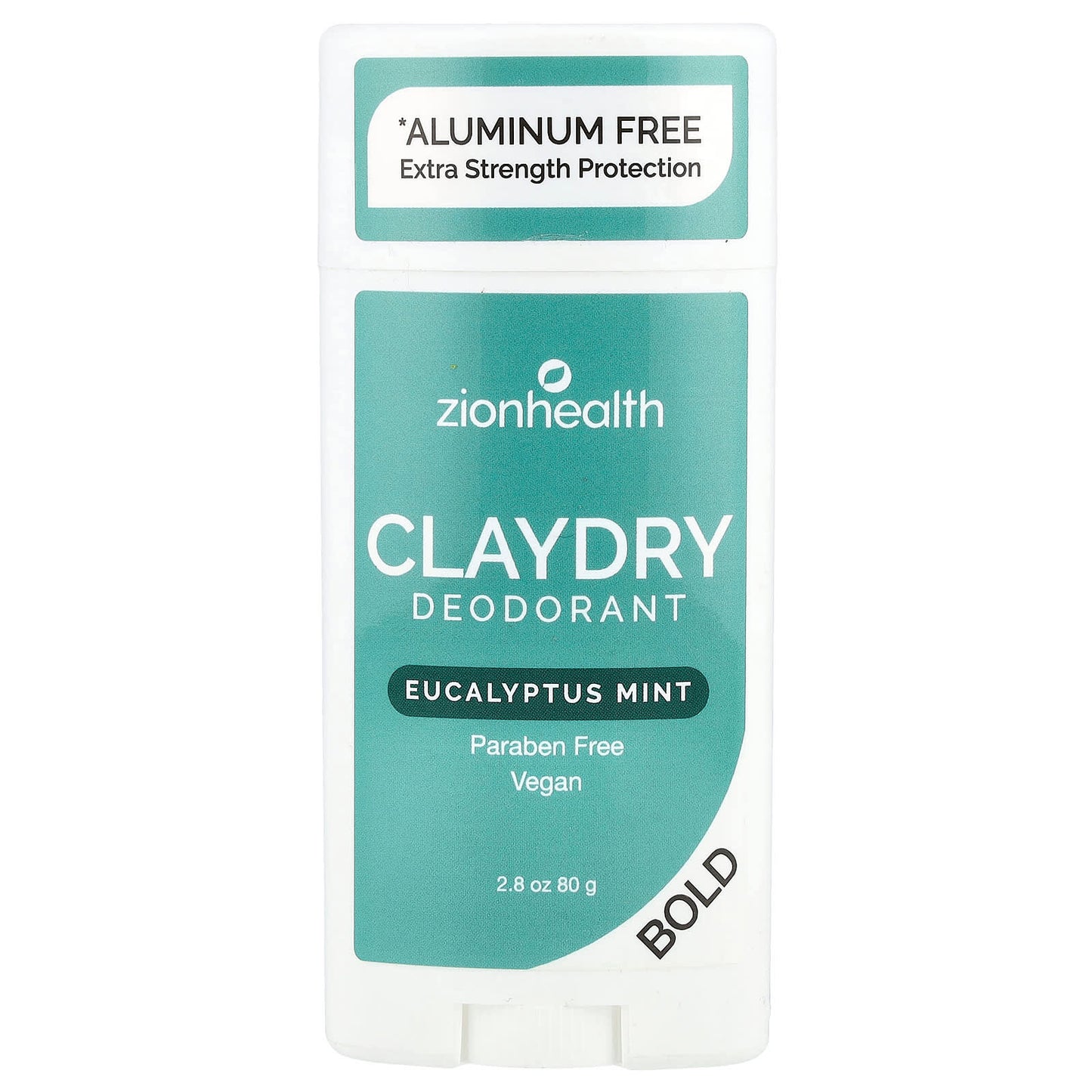 Zion Health, Bold, ClayDry Deodorant, Eucalyptus Mint, 2.8 oz (80 g) - Image 1