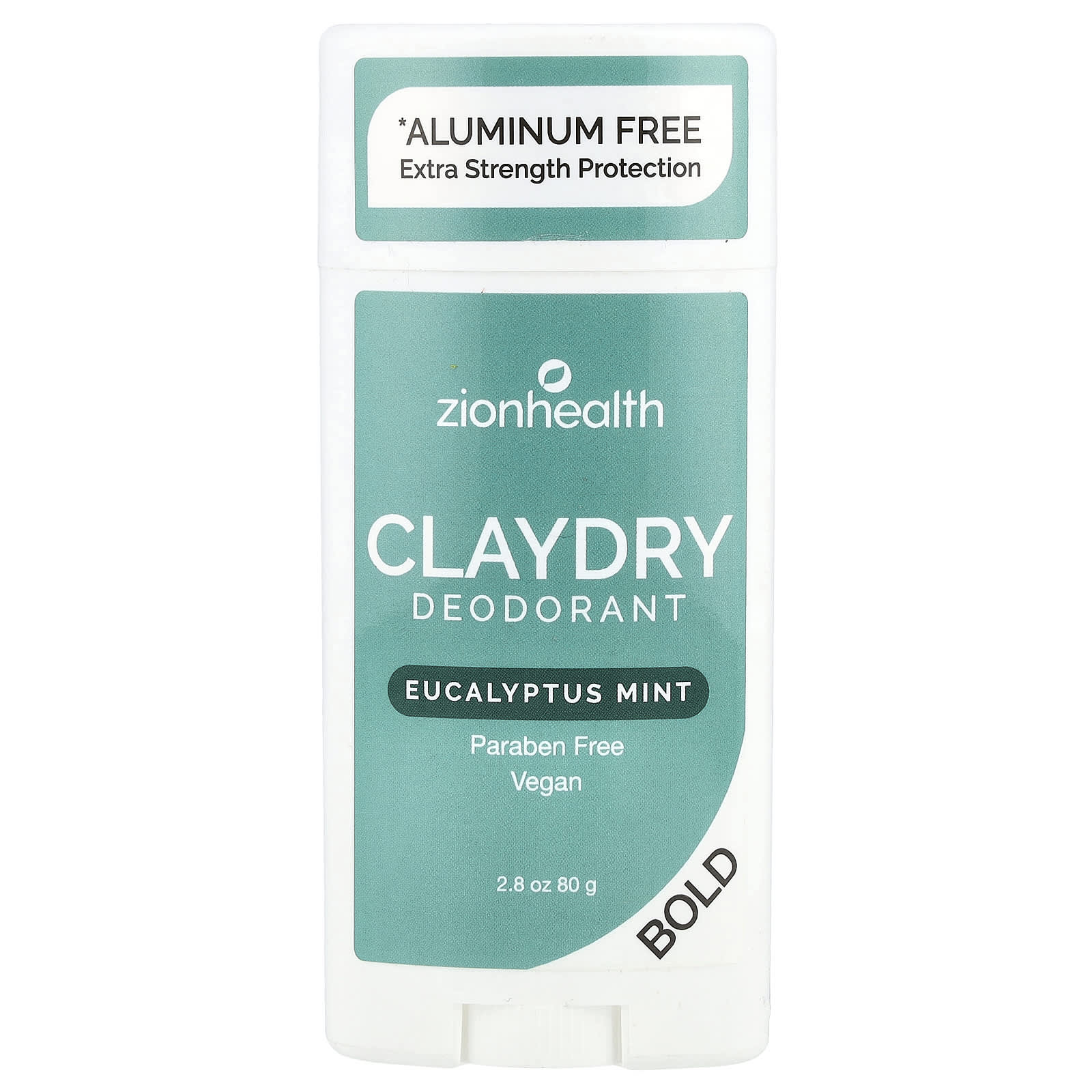 Zion Health, Bold, ClayDry Deodorant, Eucalyptus Mint, 2.8 oz (80 g) - Image 1