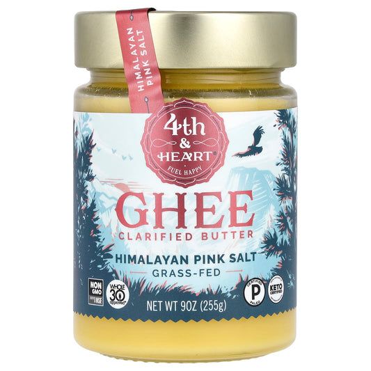 Grass-Fed Ghee Clarified Butter with Himalayan Pink Salt 9 oz - Image 1