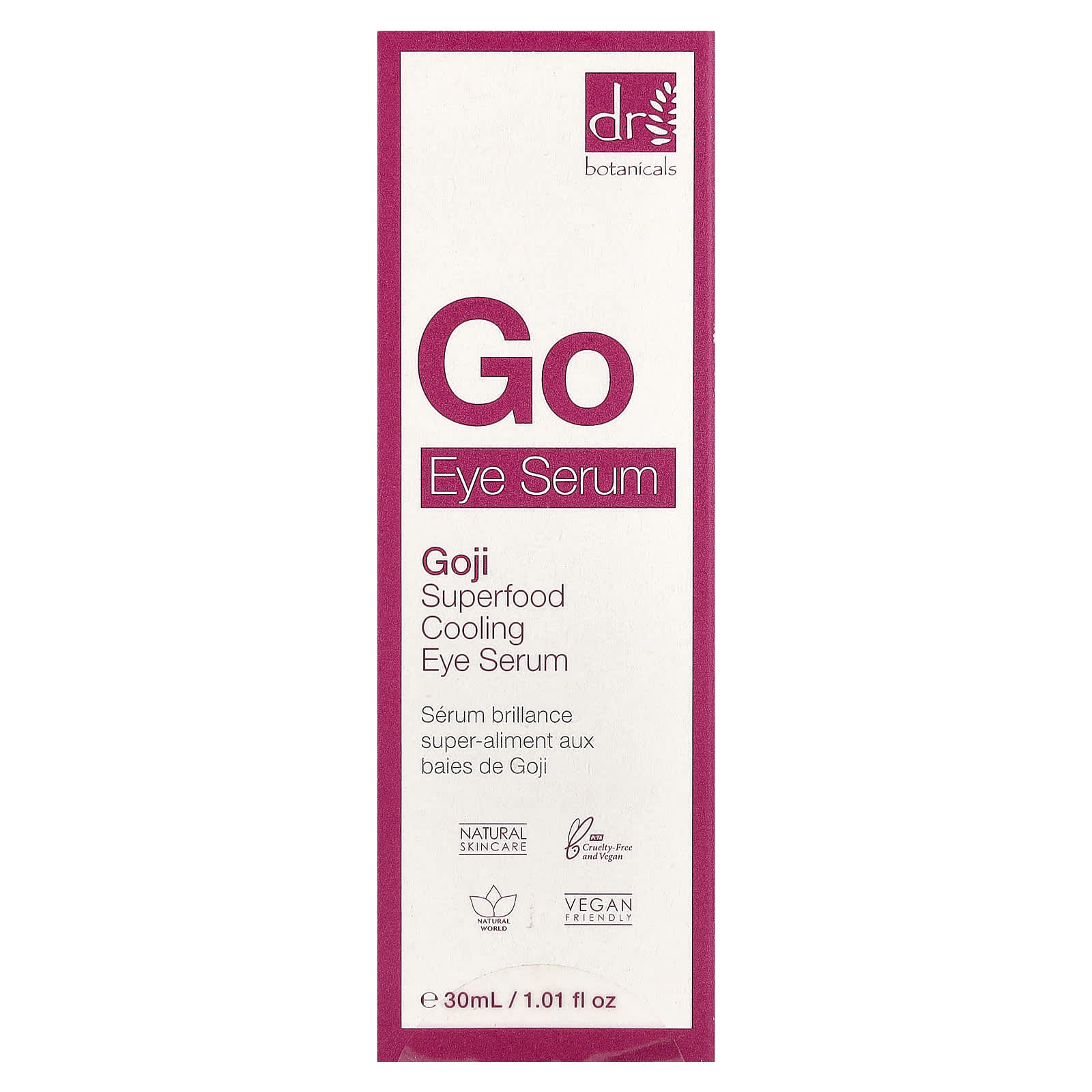 Goji Superfood Cooling Eye Serum for Dark Circles & Puffy Eyes - 1.01 fl oz | Dr. Botanicals - Image 2