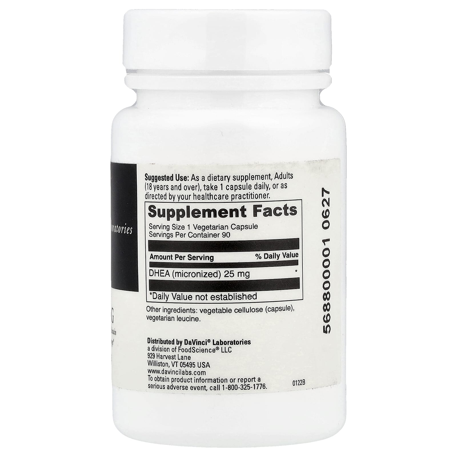 Support Healthy Aging with DaVinci Laboratories DHEA 25mg Capsules - Image 2