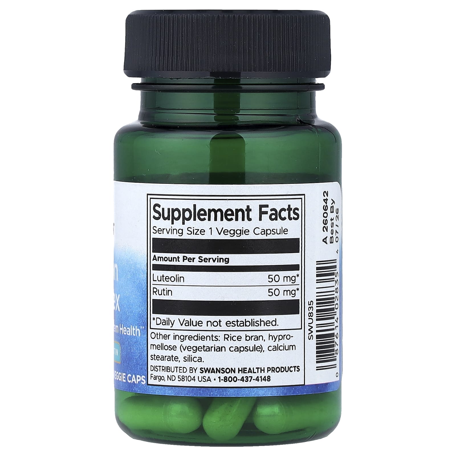Swanson, Luteolin Complex, 30 Veggie Caps - Image 2