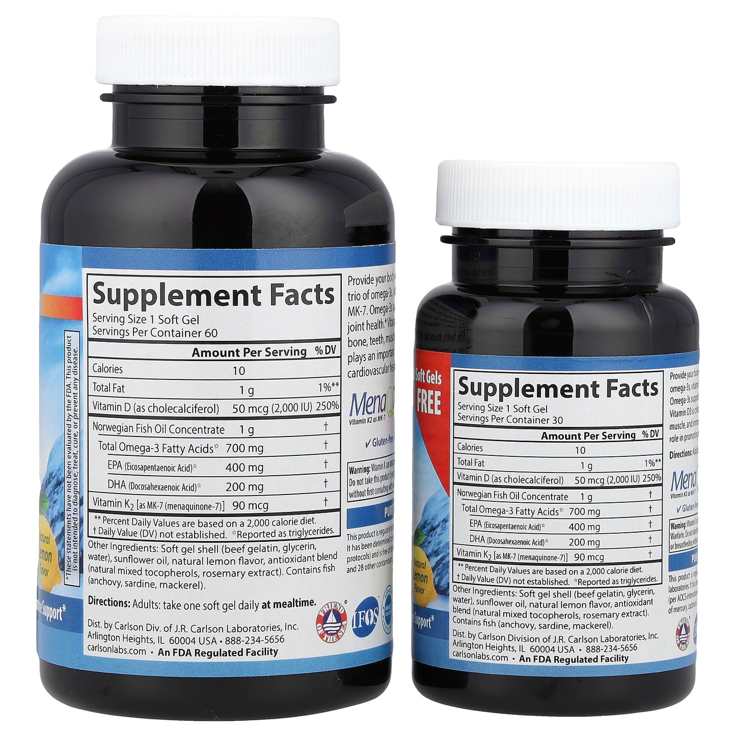 Omega-3 Plus D & K Supplements for Heart Health & Bone Strength - Image 2