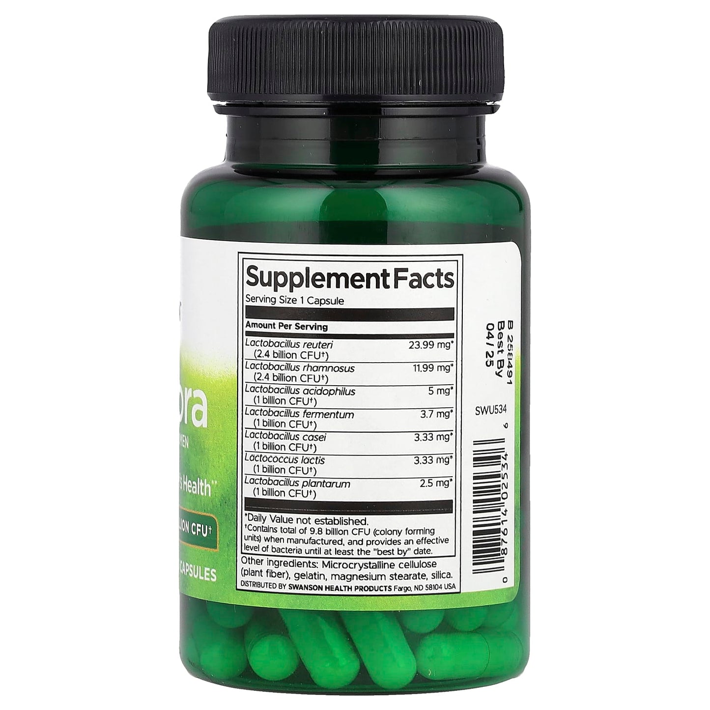 Swanson, FemFlora, Probiotic For Women, 9.8 billion CFU, 60 Vegan Capsules - Image 2