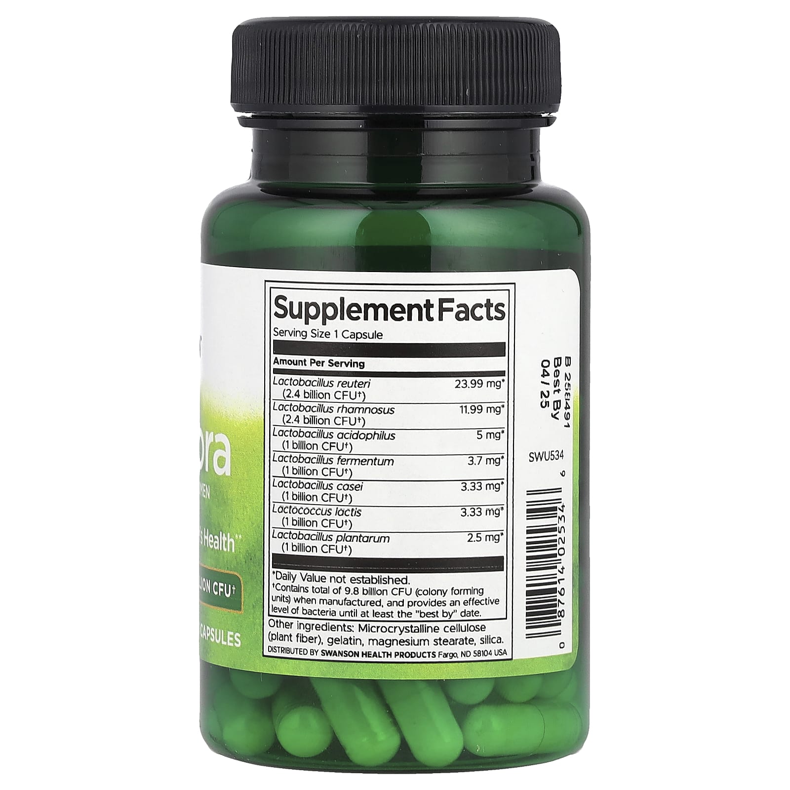 Swanson, FemFlora, Probiotic For Women, 9.8 billion CFU, 60 Vegan Capsules - Image 2