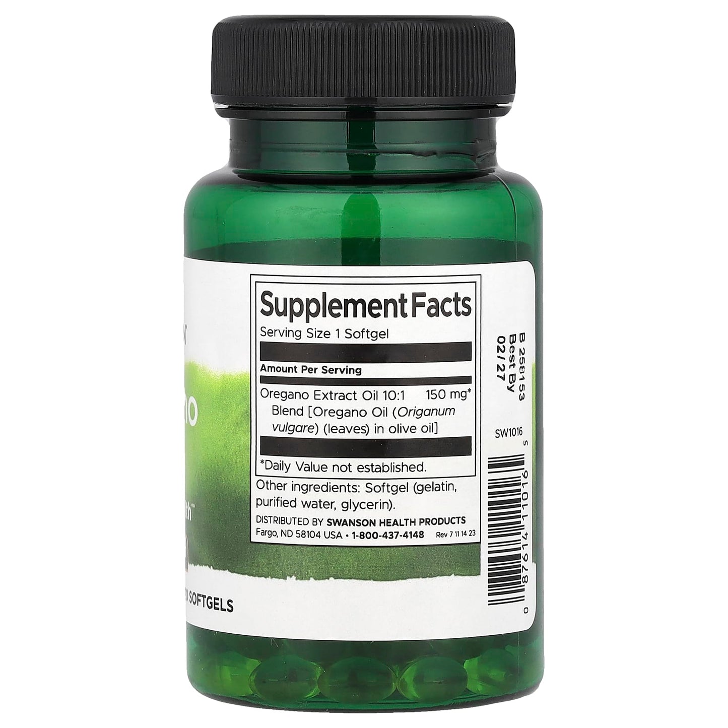 Swanson, Oregano Oil, 120 Softgels (150 mg per Softgel)