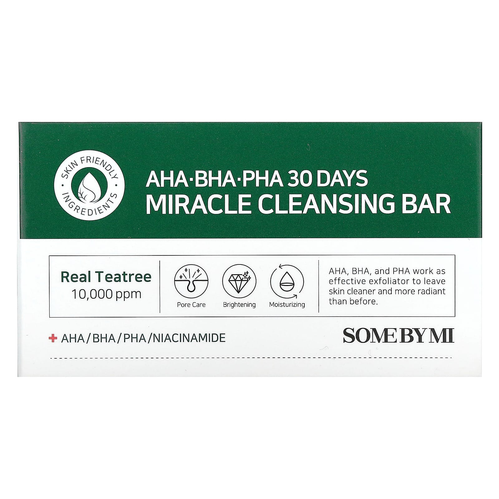 SOME BY MI, AHA. BHA. PHA 30 Days Miracle Cleansing Bar, 106 g - Image 1