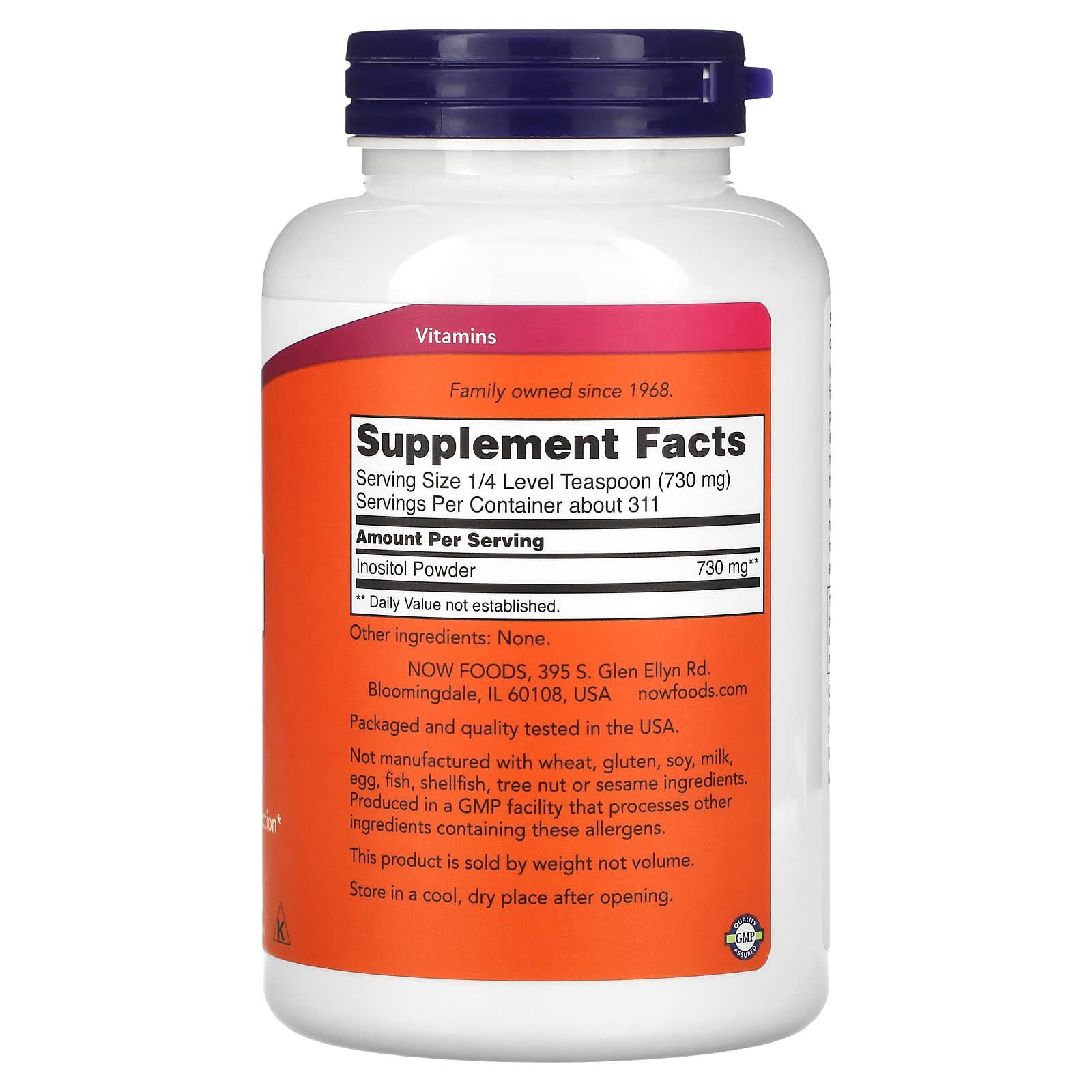 NOW Foods, Inositol Powder, 8 oz (227 g) - Image 2