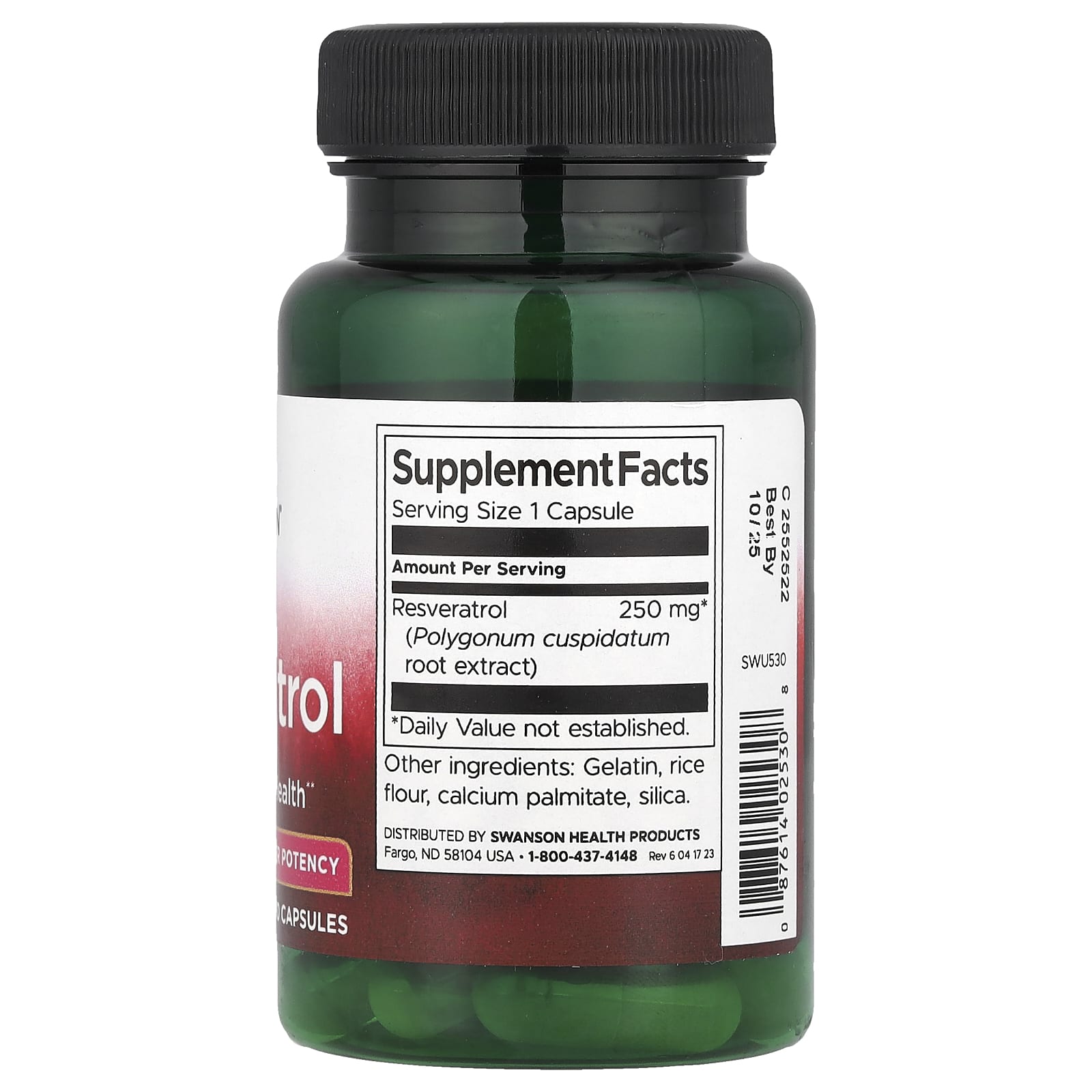 Swanson, Resveratrol, 250 mg, 30 Capsules - Image 2