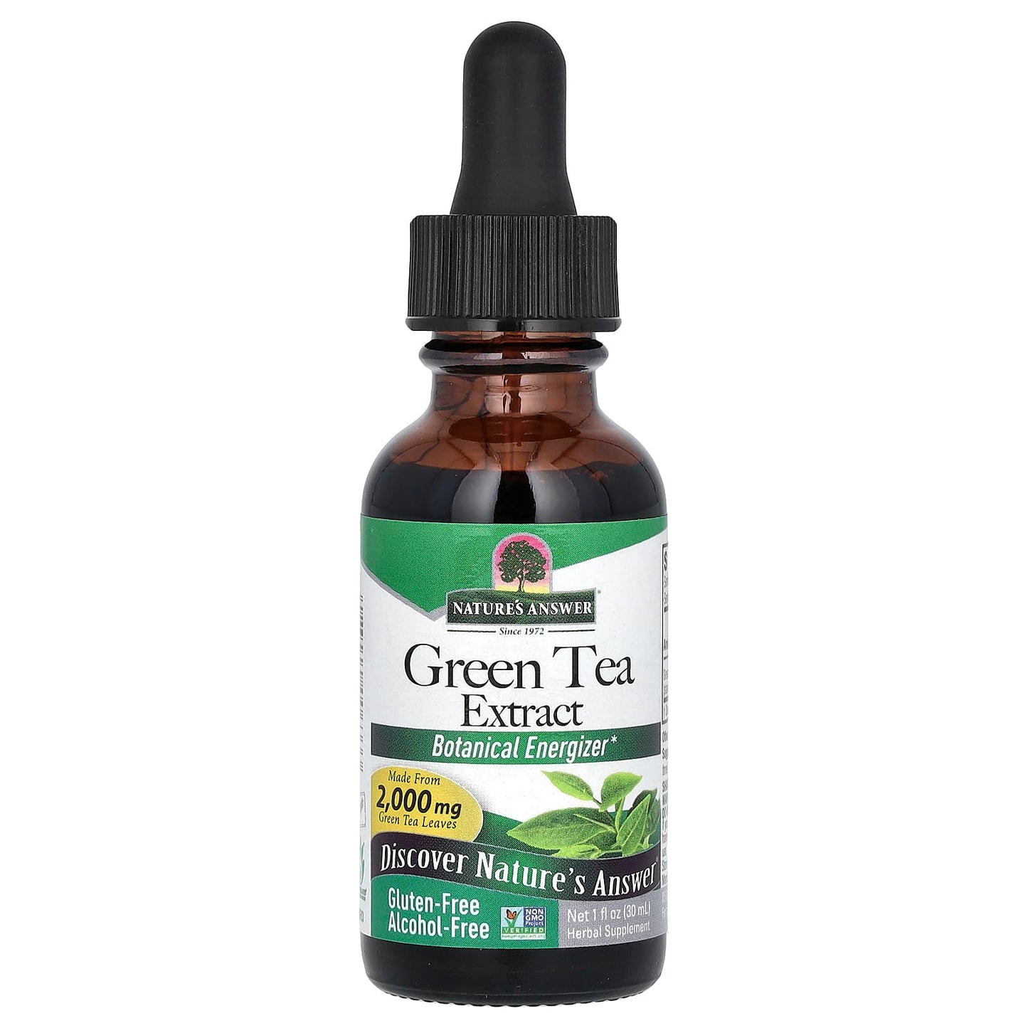 Nature's Answer, Green Tea Extract, Alcohol-Free, 760 mg, 1 fl oz (30 ml) - Image 1