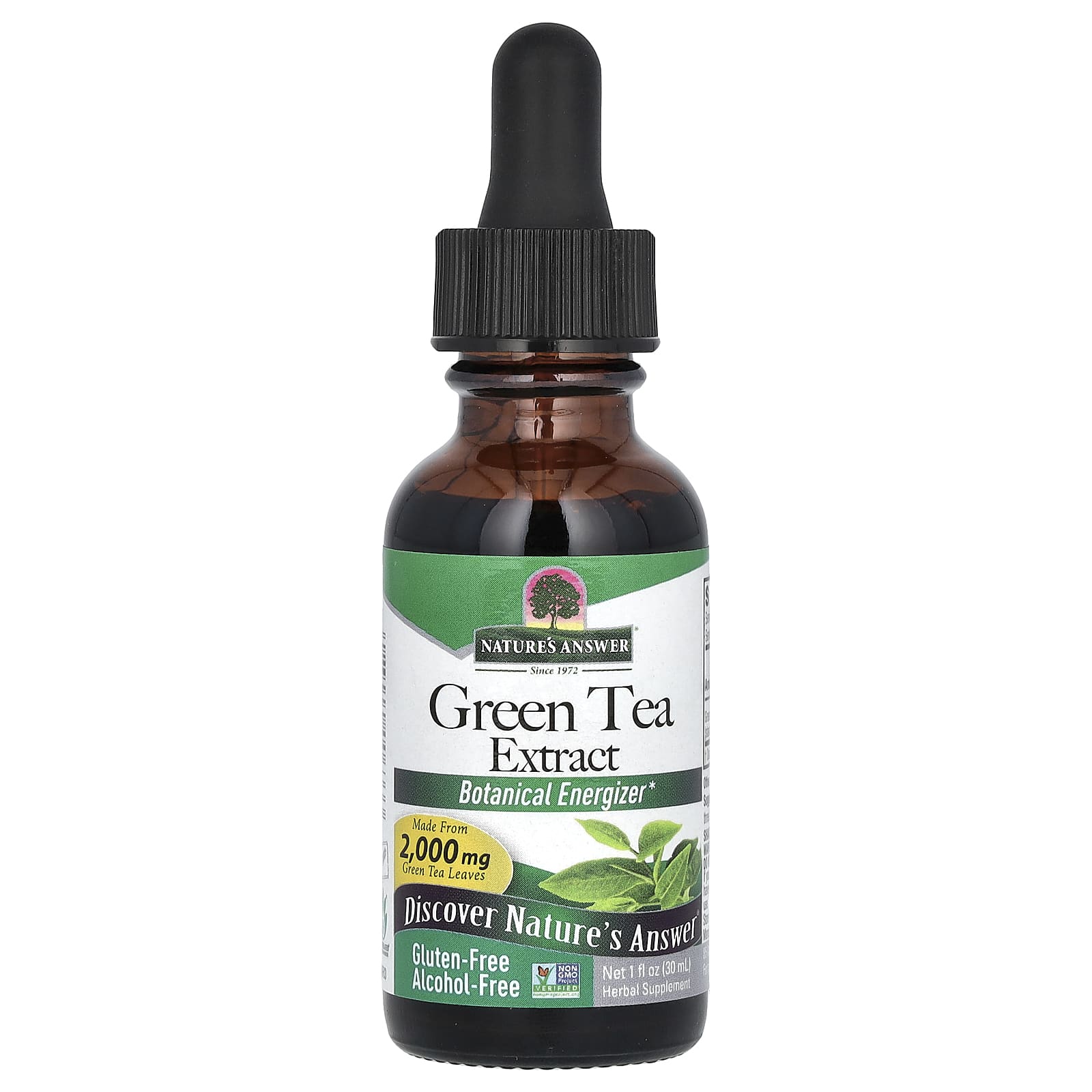 Nature's Answer, Green Tea Extract, Alcohol-Free, 760 mg, 1 fl oz (30 ml) - Image 1