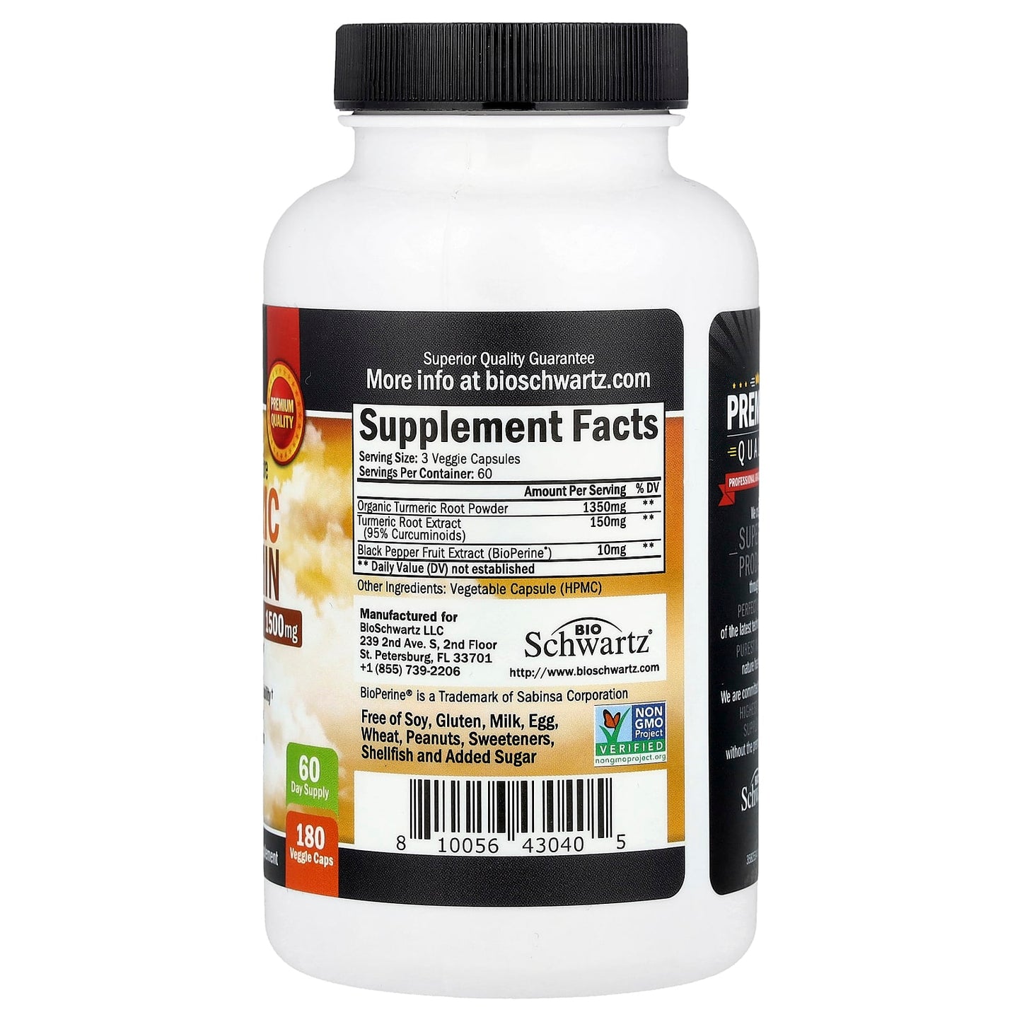 Turmeric Curcumin with Bioperine - Ultra Pure Supplement by BioSchwartz - Image 2