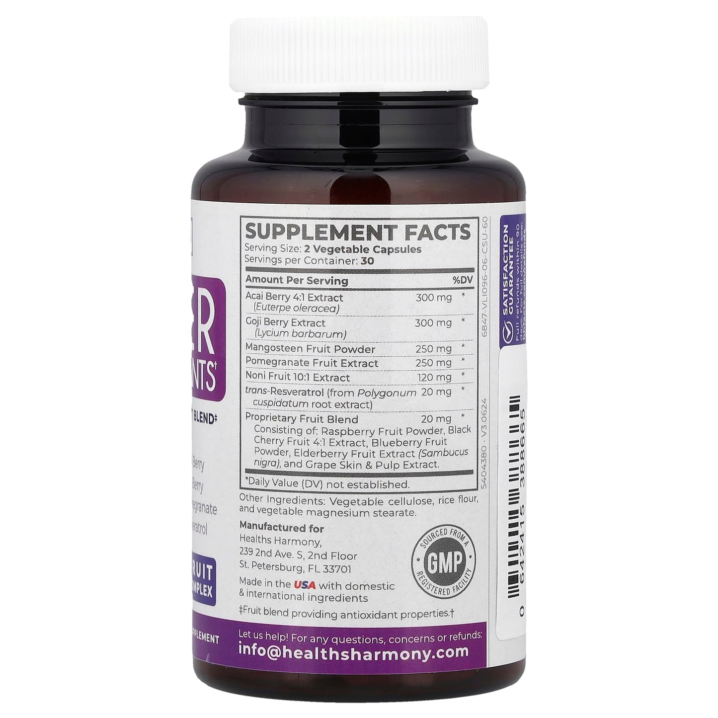 Boost Energy with Antioxidant-Rich Healths Harmony, 60 Capsules - Image 2