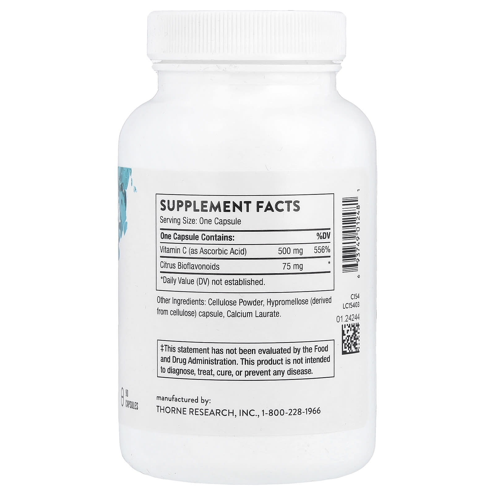 Thorne, Vitamin C with Flavonoids, 90 Capsules - Image 2