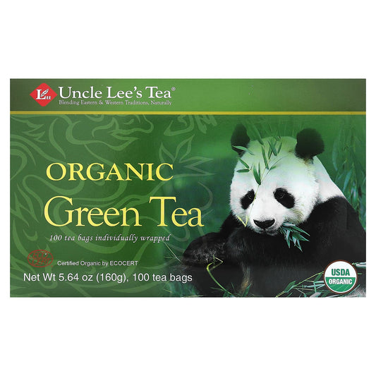 Uncle Lee's Tea, Organic Green Tea, 100 Tea Bags, 5.64 oz (160 g) - Image 1