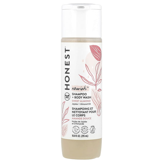 The Honest Company, Nourish™, Shampoo + Body Wash, Sweet Almond, 10 fl oz (295 ml) - Image 1
