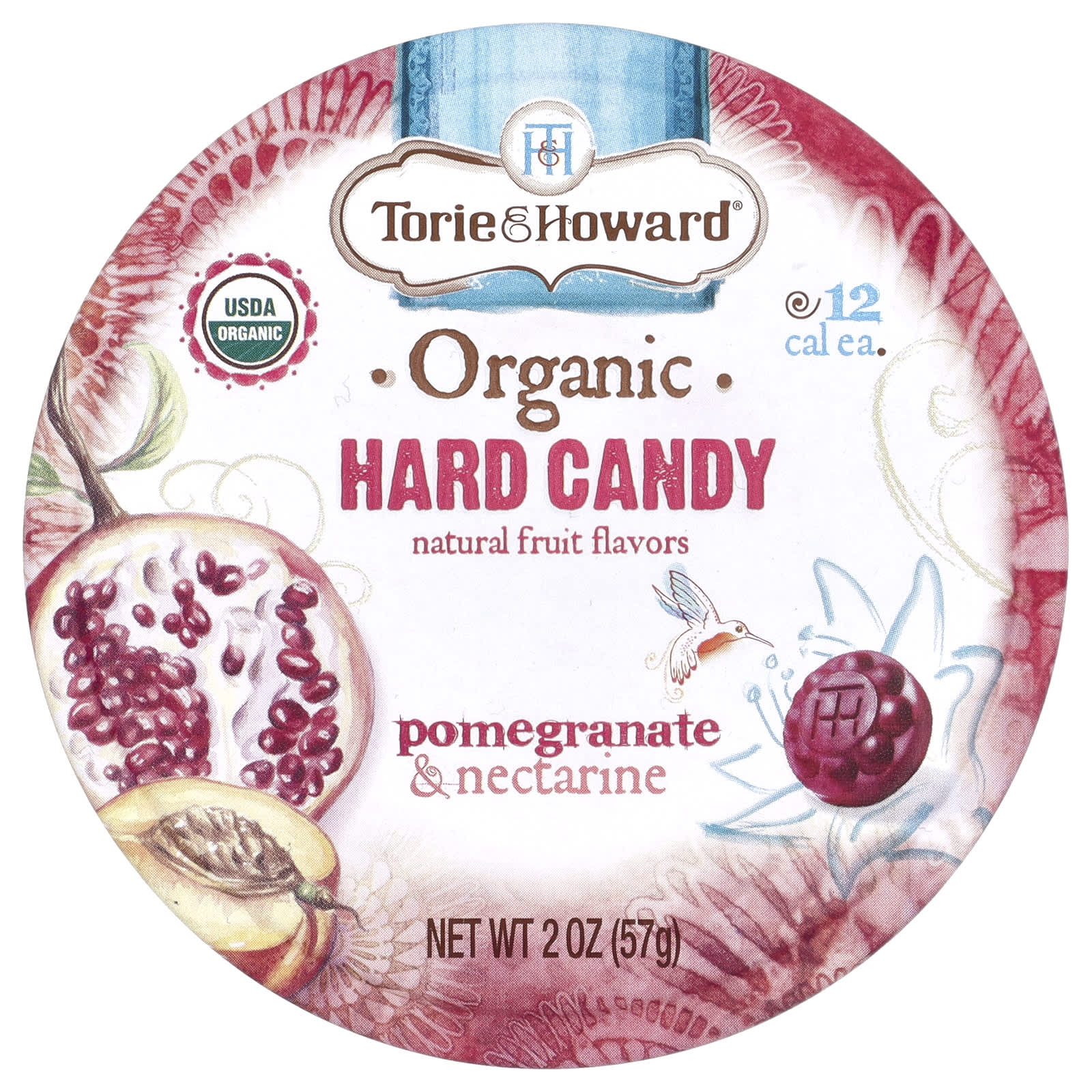 Torie & Howard, Organic Hard Candy, Pomegranate & Nectarine, 2 oz (57 g) - Image 1