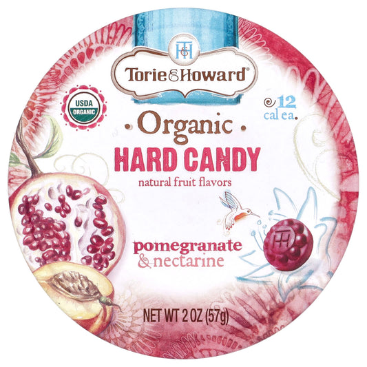 Torie & Howard, Organic Hard Candy, Pomegranate & Nectarine, 2 oz (57 g) - Image 1