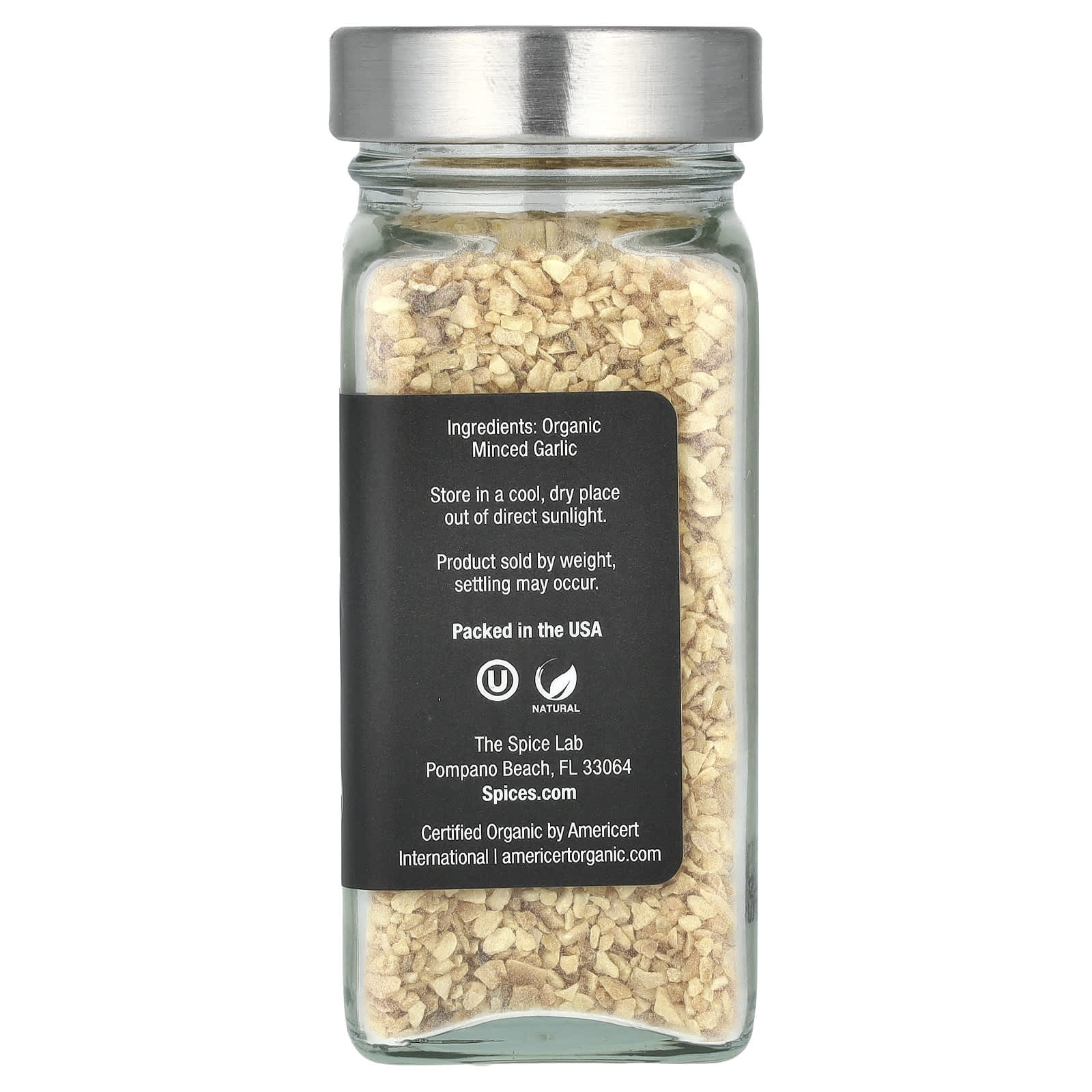 The Spice Lab, Organic Minced Garlic, 2.4 oz (68 g) - Image 2