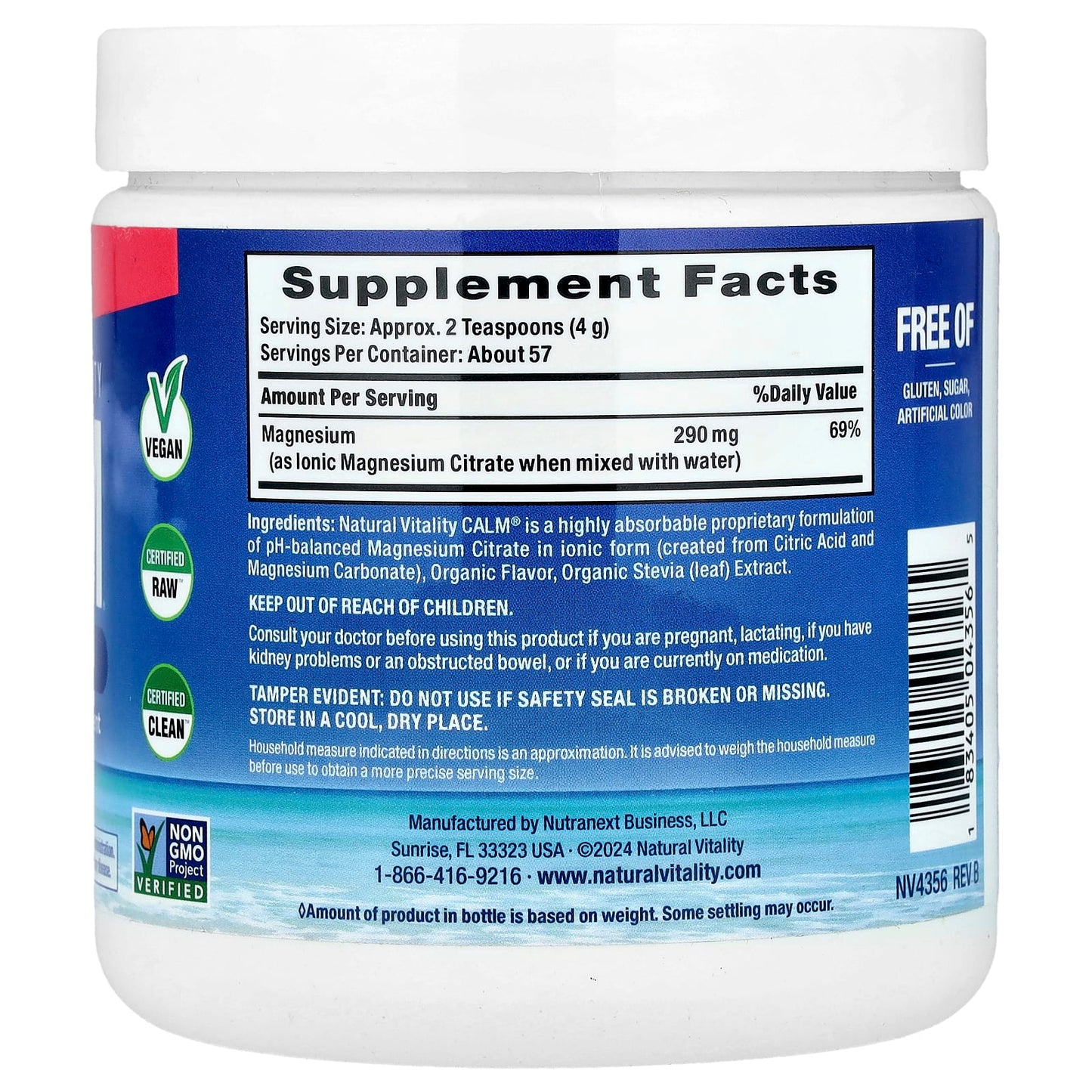 Natural Vitality, CALM®, Relaxing Drink Mix, Watermelon, 8 oz (227 g) - Image 2