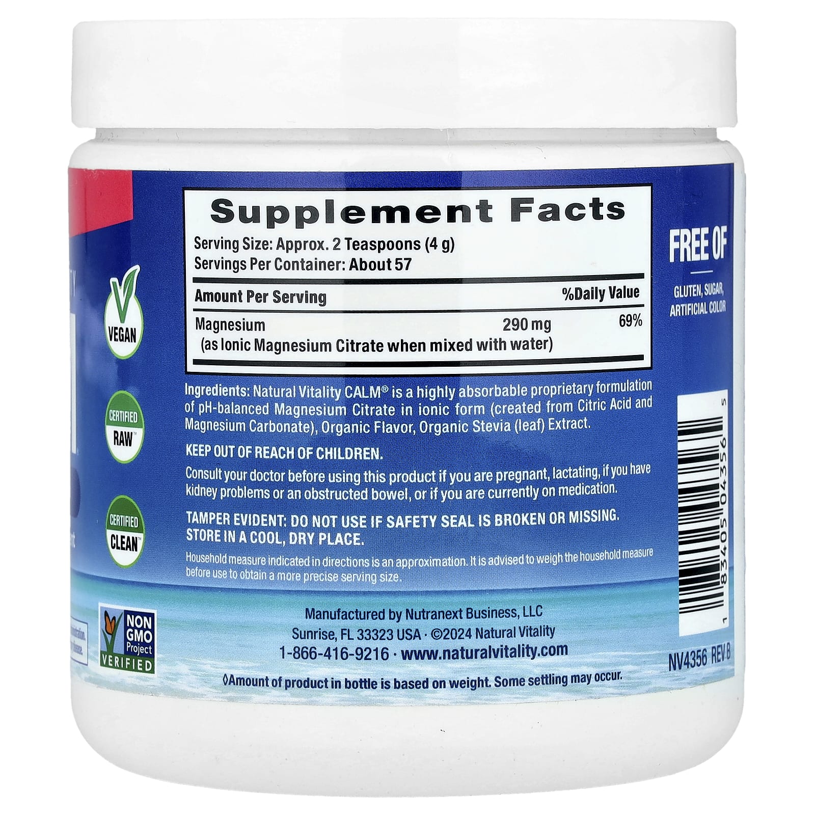 Natural Vitality, CALM®, Relaxing Drink Mix, Watermelon, 8 oz (227 g) - Image 2