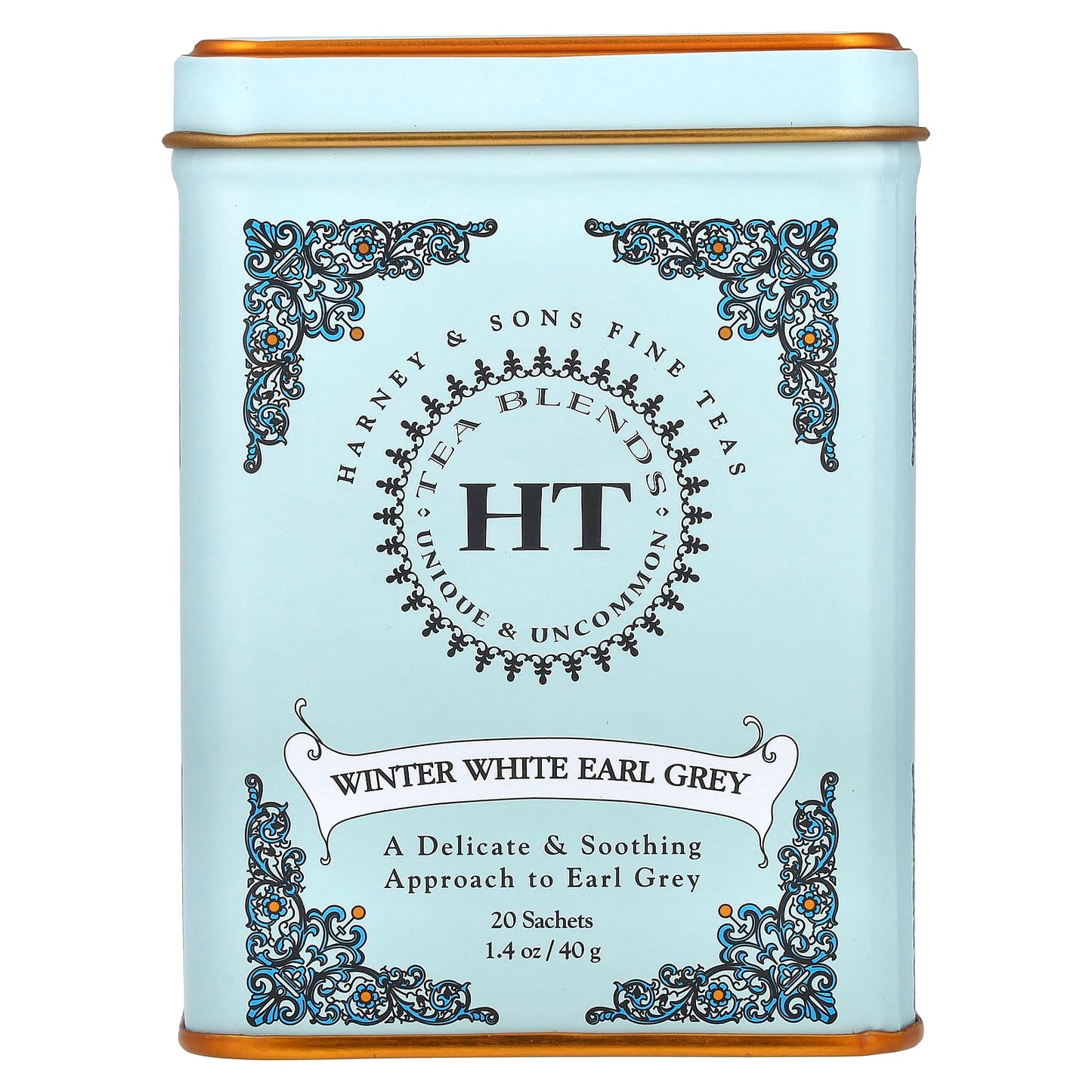 Harney & Sons Winter White Earl Grey Tea, 20 Sachets, 1.4 oz (40 g) - Image 1