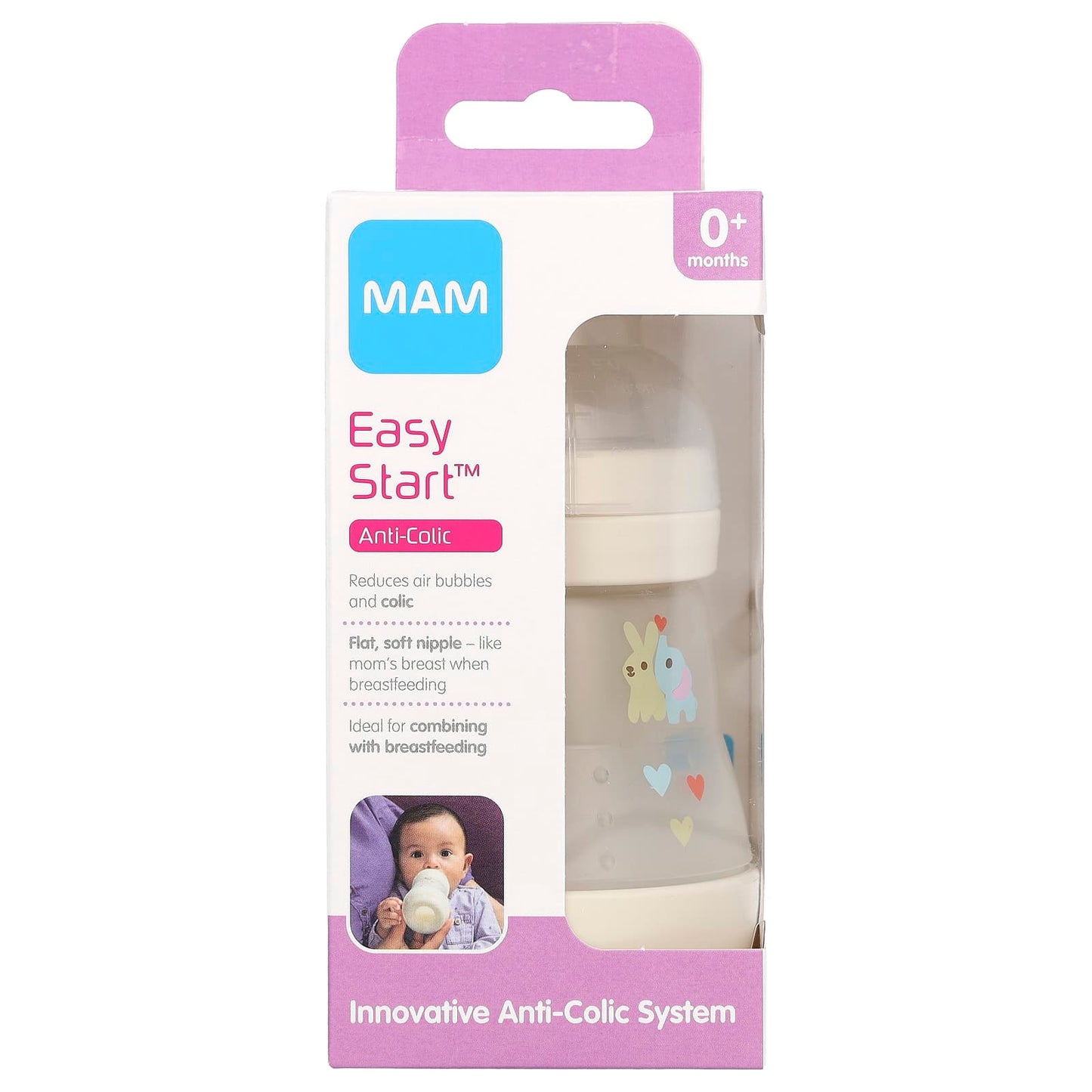 MAM, Easy Start, Anti Colic Bottle, 0+ Months, 1 Count - Image 1