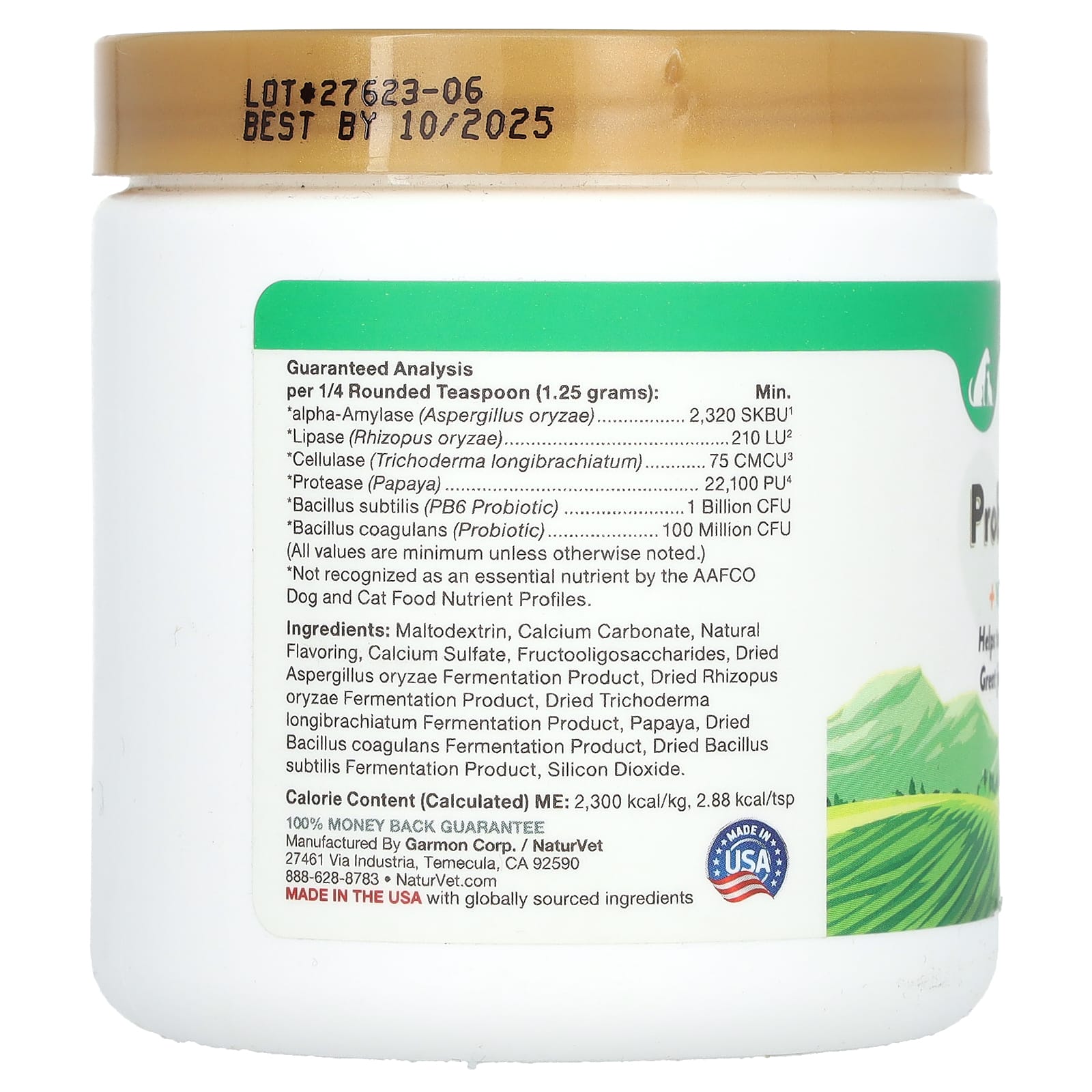 NaturVet, Advanced Probiotics & Enzymes + Vet Strength PB6 Probiotic, For Dogs & Cats, 4 oz (114 g) - Image 2