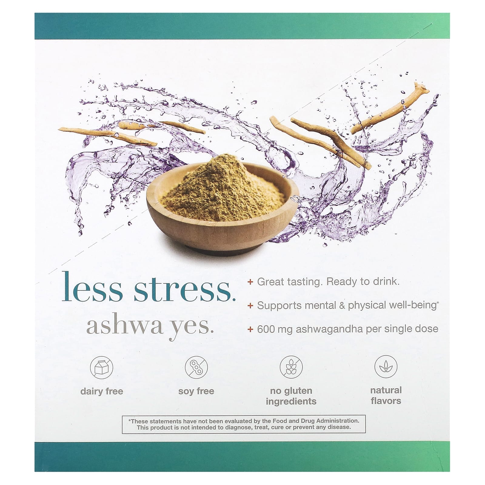 Youtheory, Ashwagandha Liquid, Blueberry, 600 mg, 12 Pouches, 1 fl oz (30 ml) Each - Image 1