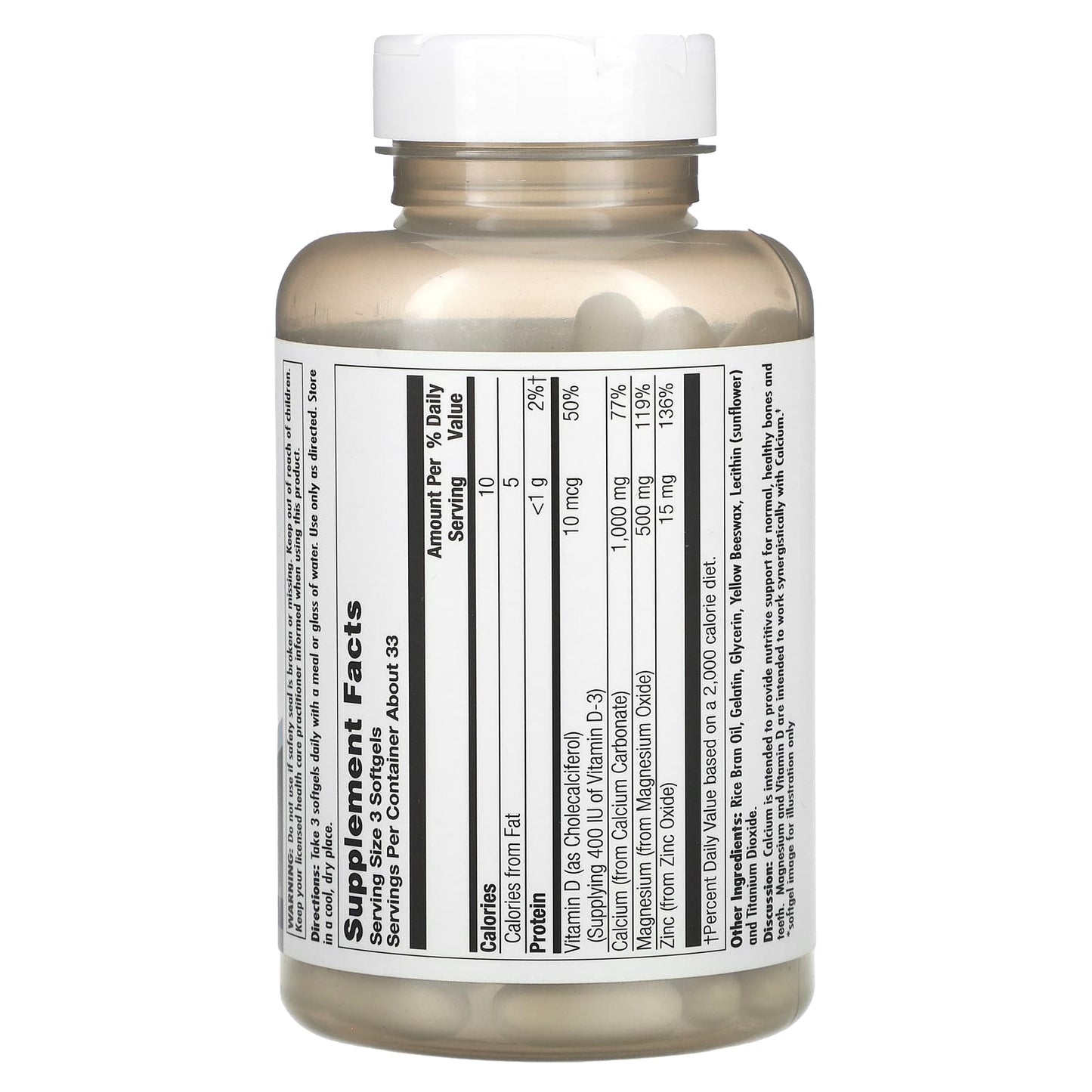 KAL, Calcium+, 100 Softgels - Image 2