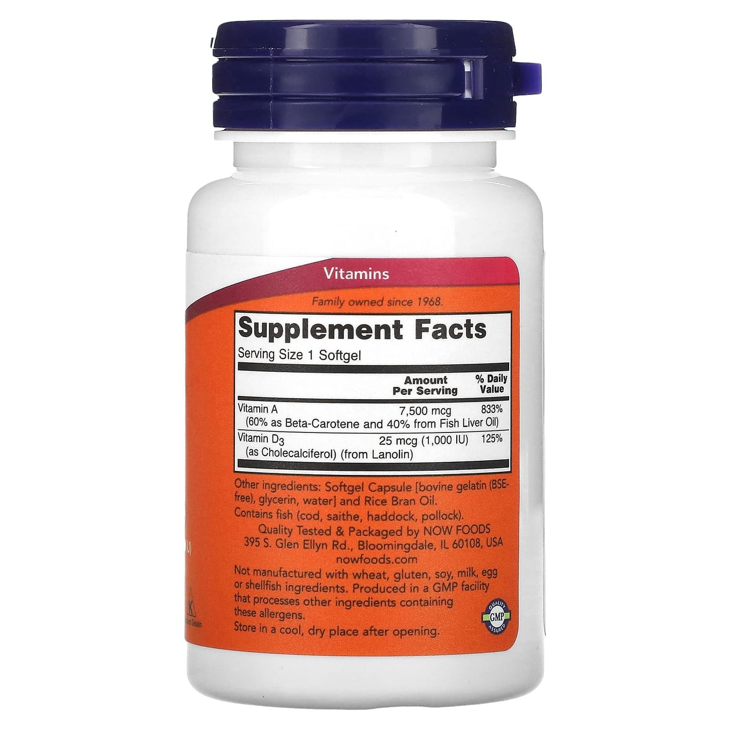 NOW Foods, Ultra A & D3, 100 Softgels - Image 2