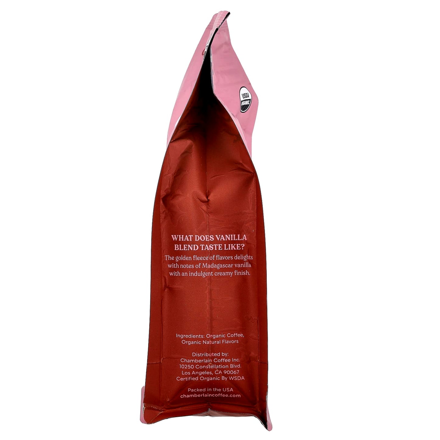 Organic Vanilla Coffee, Medium Roast, Chamberlain Coffee, 12 oz - Image 2
