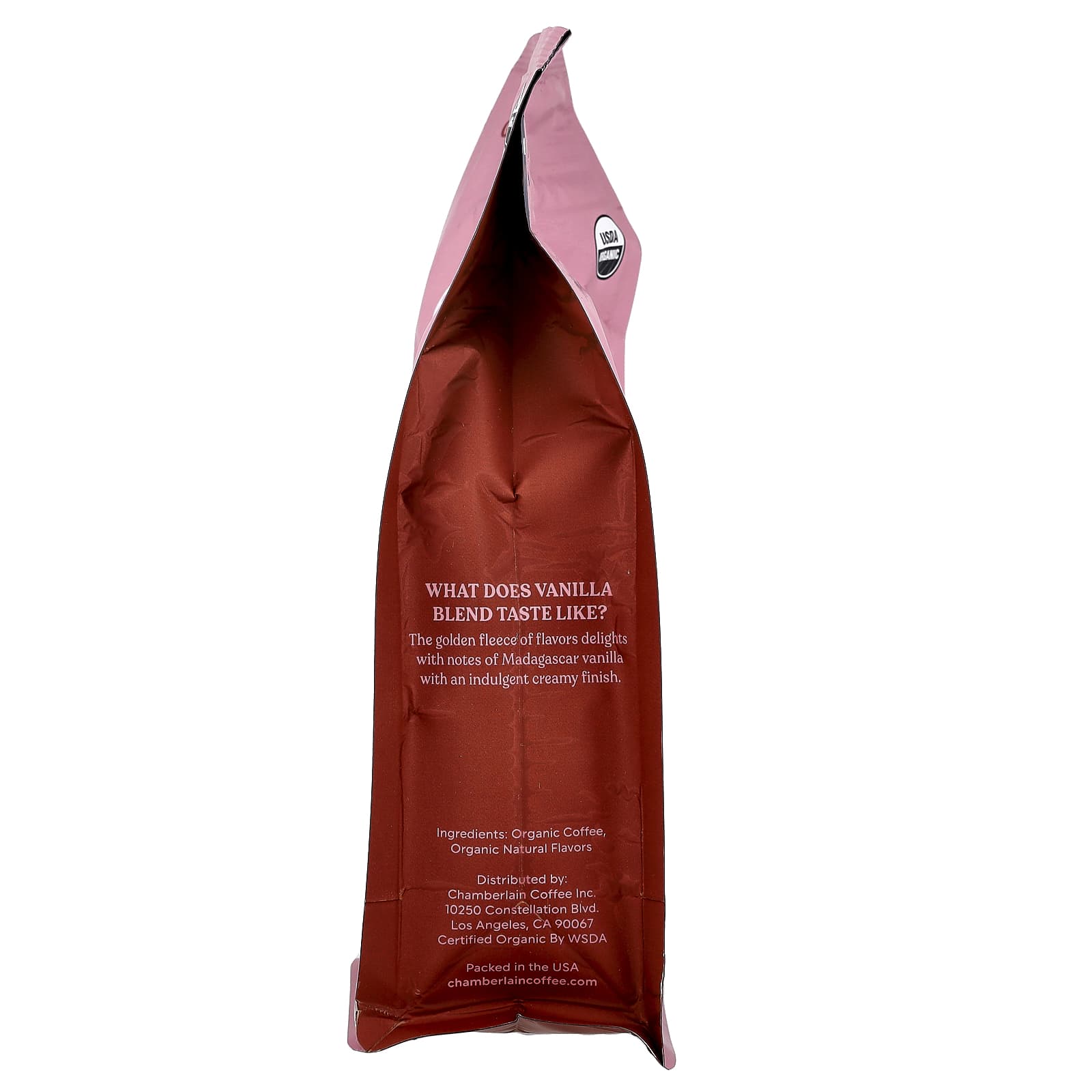 Organic Vanilla Coffee, Medium Roast, Chamberlain Coffee, 12 oz - Image 2