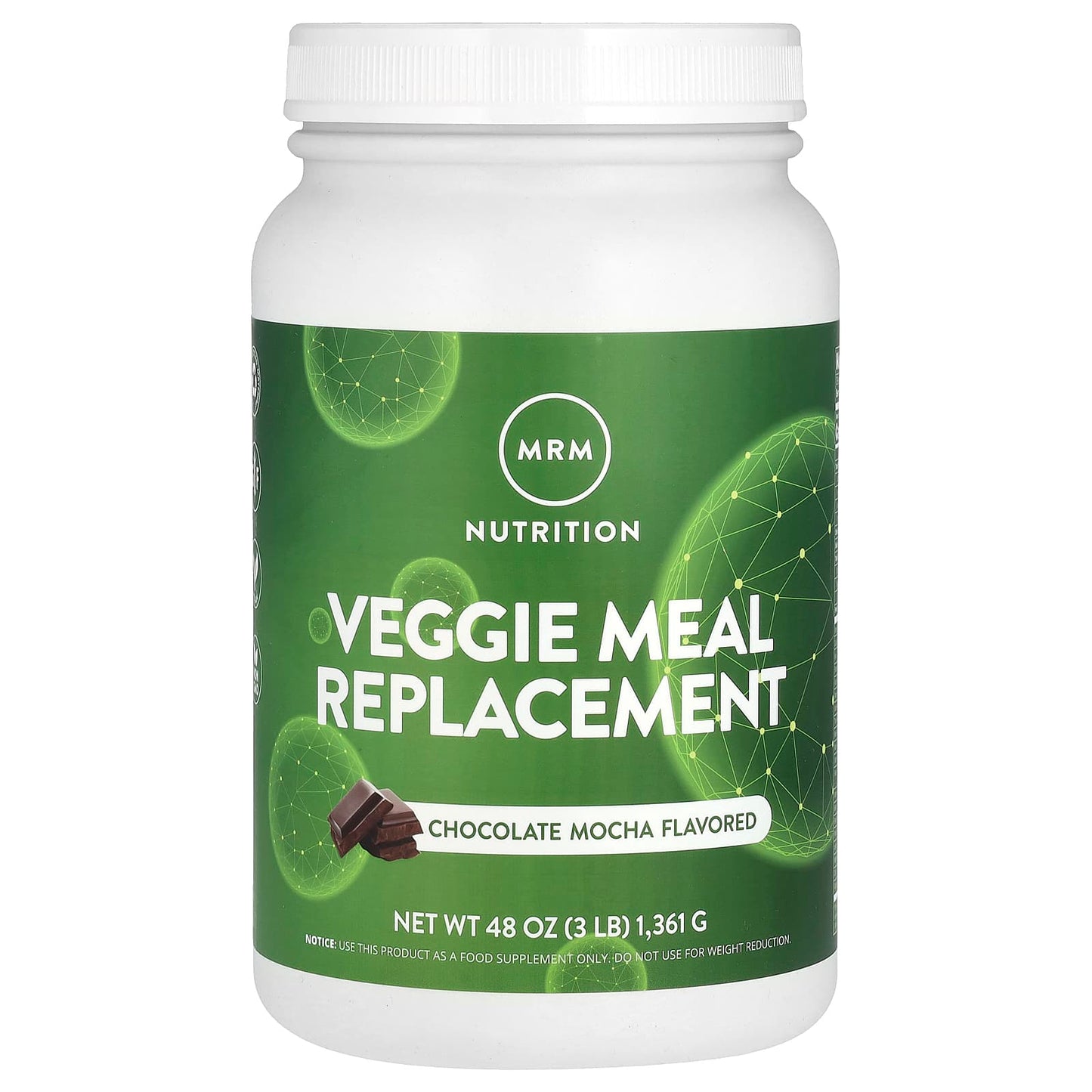 MRM Nutrition, Veggie Meal Replacement, Chocolate Mocha, 3 lb (1,361 g) - Image 1