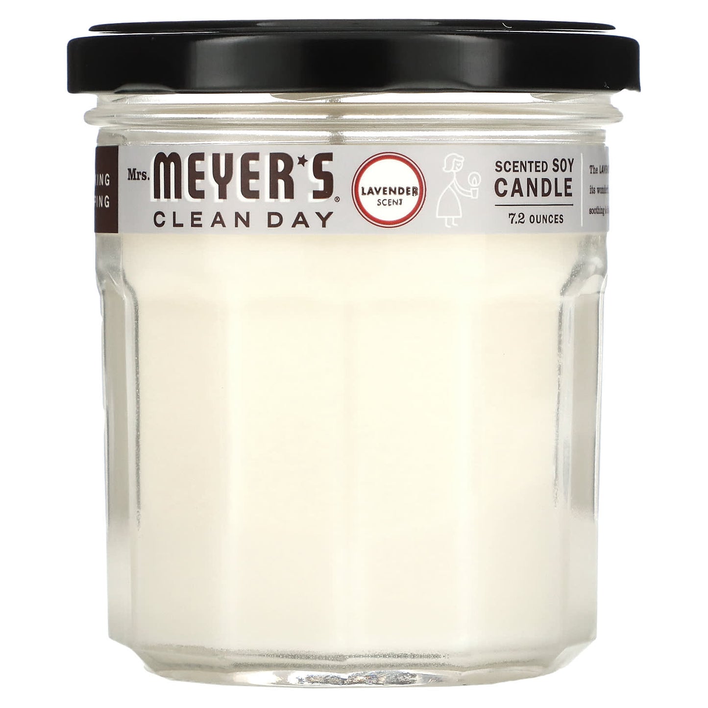 Mrs. Meyers Clean Day, Scented Soy Candle, Lavender Scent, 7.2 oz (204 g) - Image 1