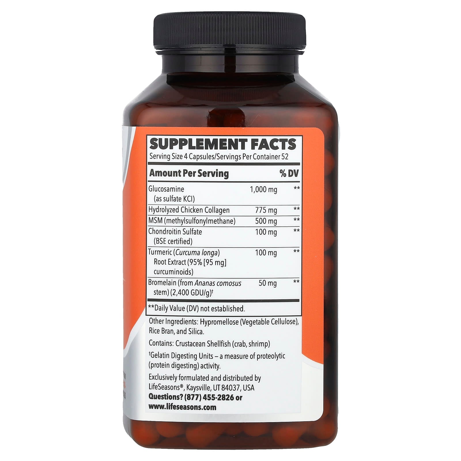LifeSeasons, Therapeutics, Mobili-T® Joint Support, 208 Veg Capsules - Image 2