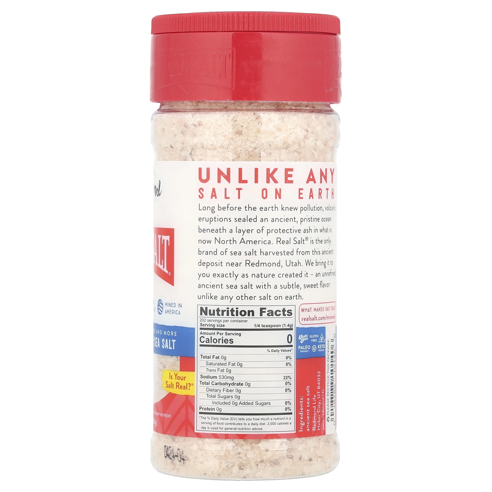 Redmond Trading Company, Real Salt®, Ancient Kosher Sea Salt, 10 oz (284 g) - Image 2