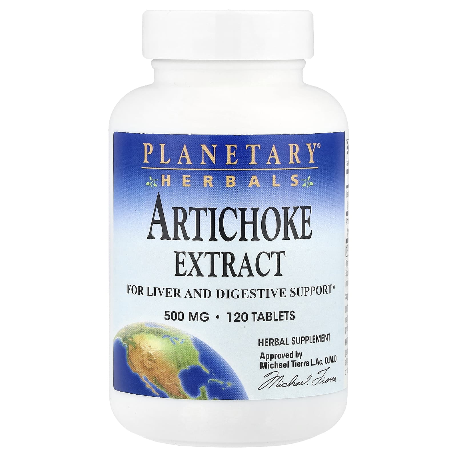 Planetary Herbals, Artichoke Extract, 120 Tablets - Image 1