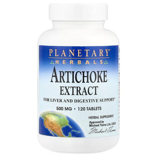 Planetary Herbals, Artichoke Extract, 120 Tablets - Image 1